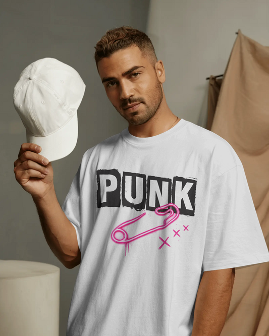 PUNK Graphic Oversized Unisex T-Shirt cotton blend - BYCADS