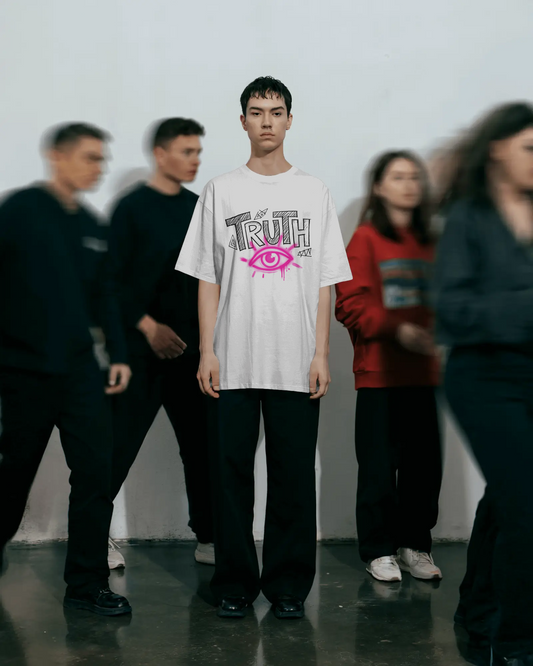 TRUTH Eye Graphic Oversized Unisex T-Shirt cotton blend - BYCADS