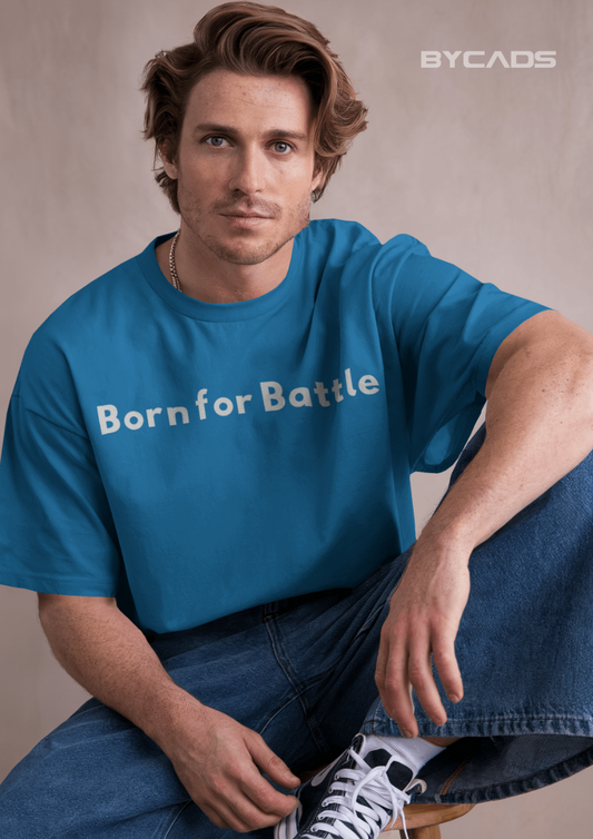 Viking Warrior Oversized T-Shirt for Men – Fierce Axe Fighter Graphic by Bycads