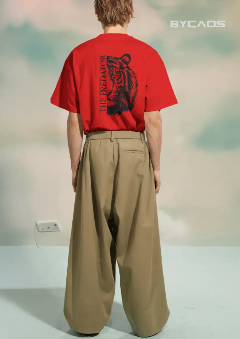 Predator Tiger Oversized T-Shirt for Men – Streetwear by Bycads