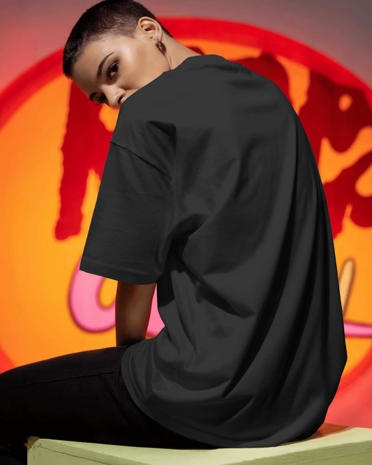 NEVER STOP NOW Graphic Oversized Unisex T-Shirt cotton blend - BYCADS