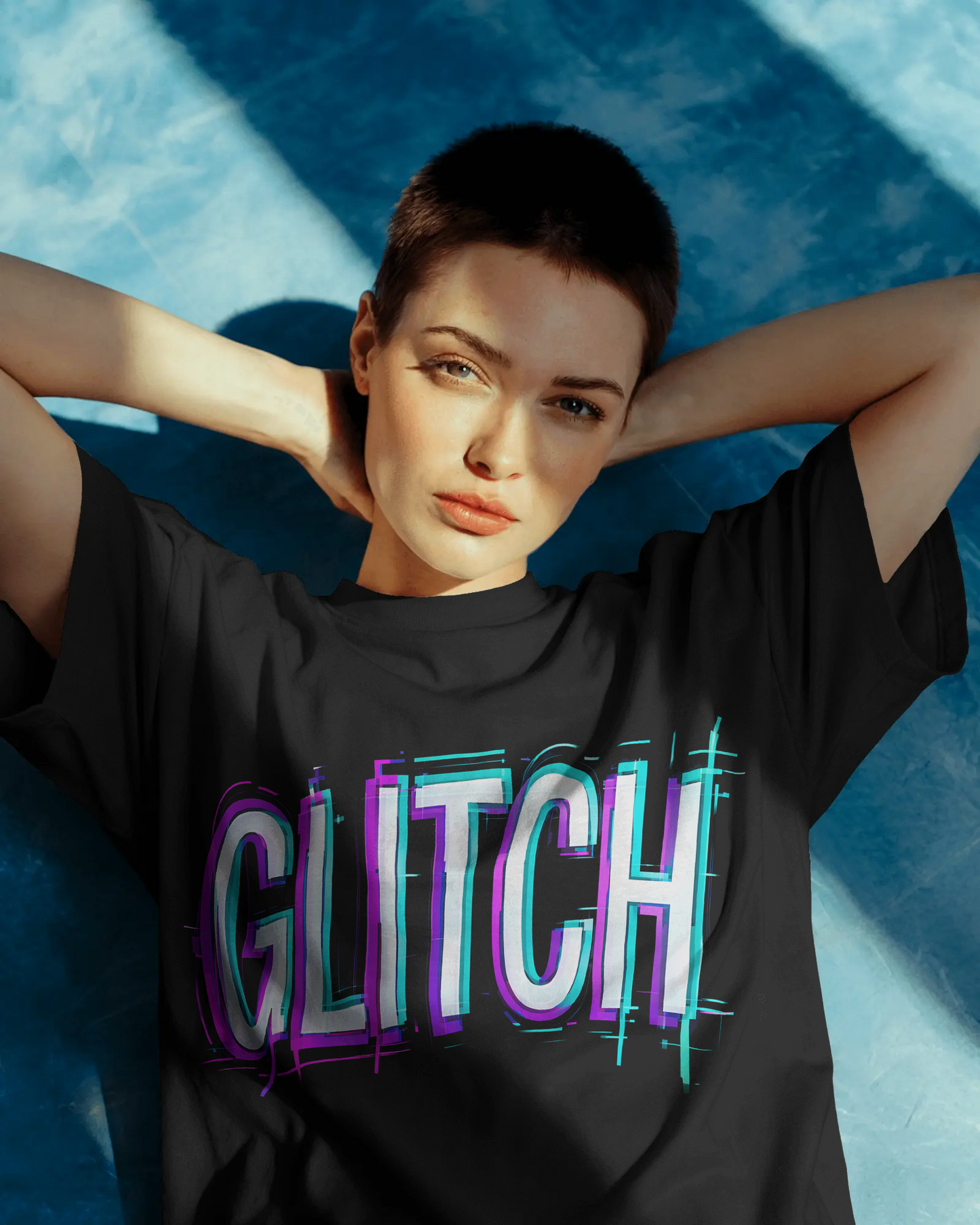 GLITCH Neon Graphic Unisex Streetwear T-Shirt - Bycads