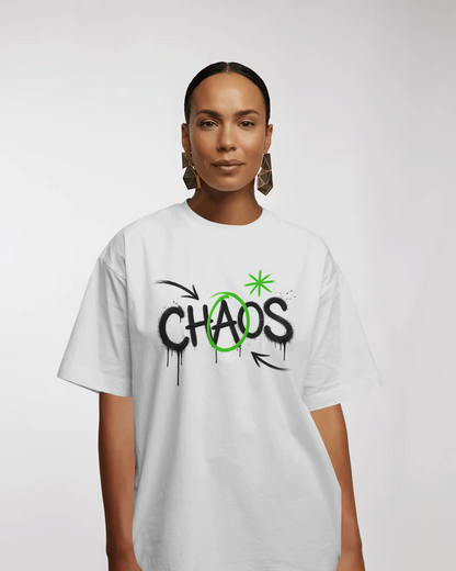 CHAOS Graphic Oversized Unisex T-Shirt cotton blend - BYCADS