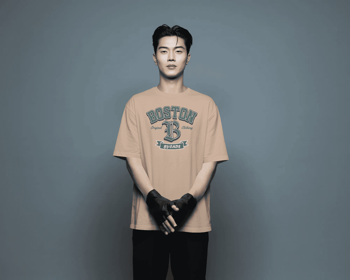 BYCADS Boston Graphic Oversized T-Shirt – Streetwear Cotton Blend t shirt
