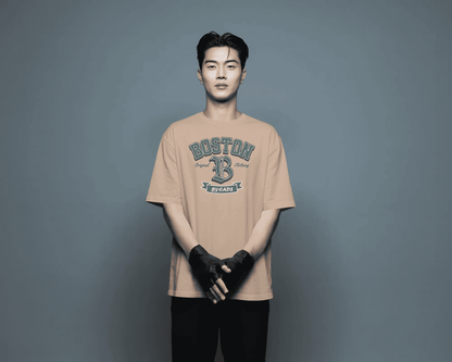 BYCADS Boston Graphic Oversized T-Shirt – Streetwear Cotton Blend t shirt
