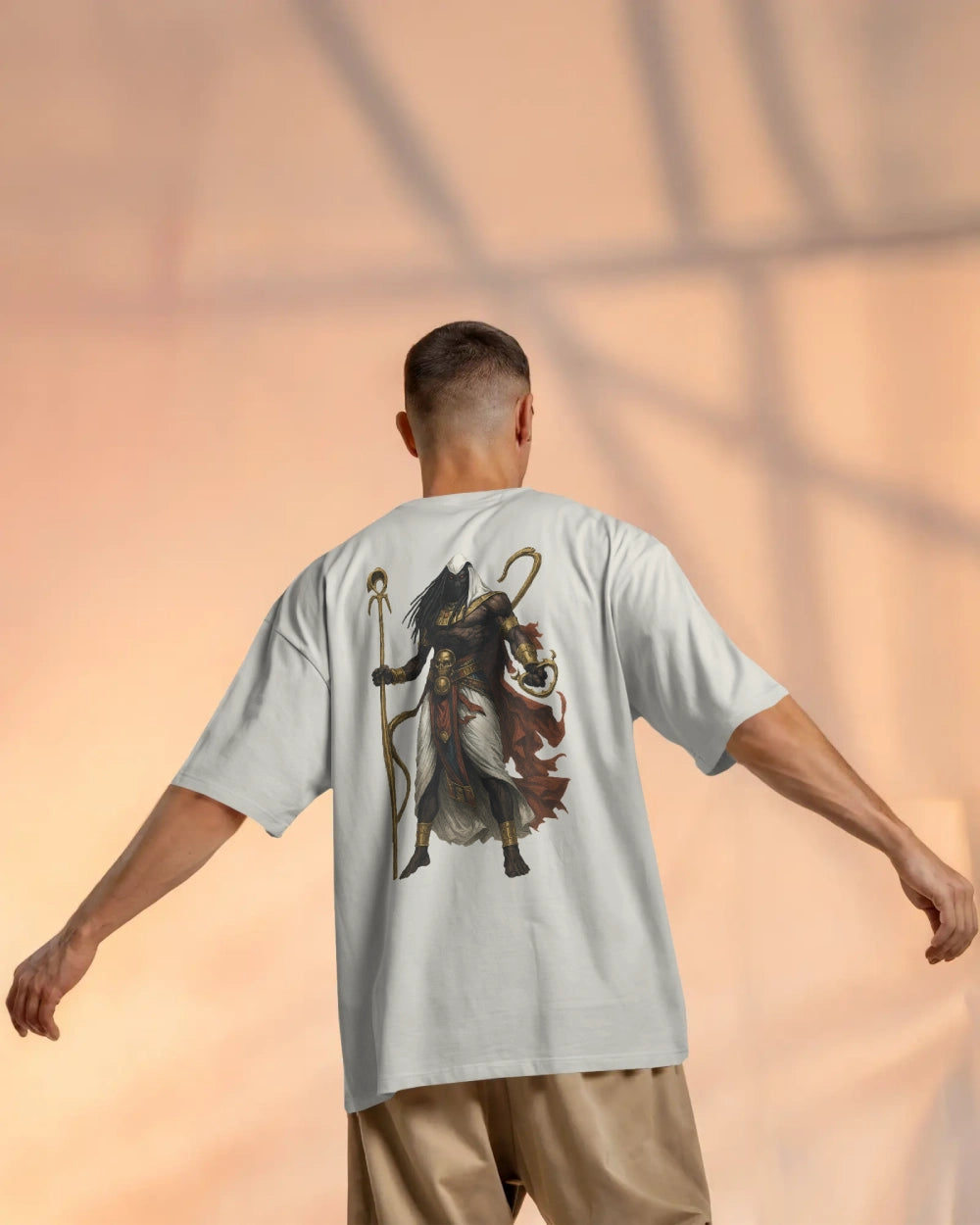 Anubis God of Death Graphic Oversized T-Shirt for Men