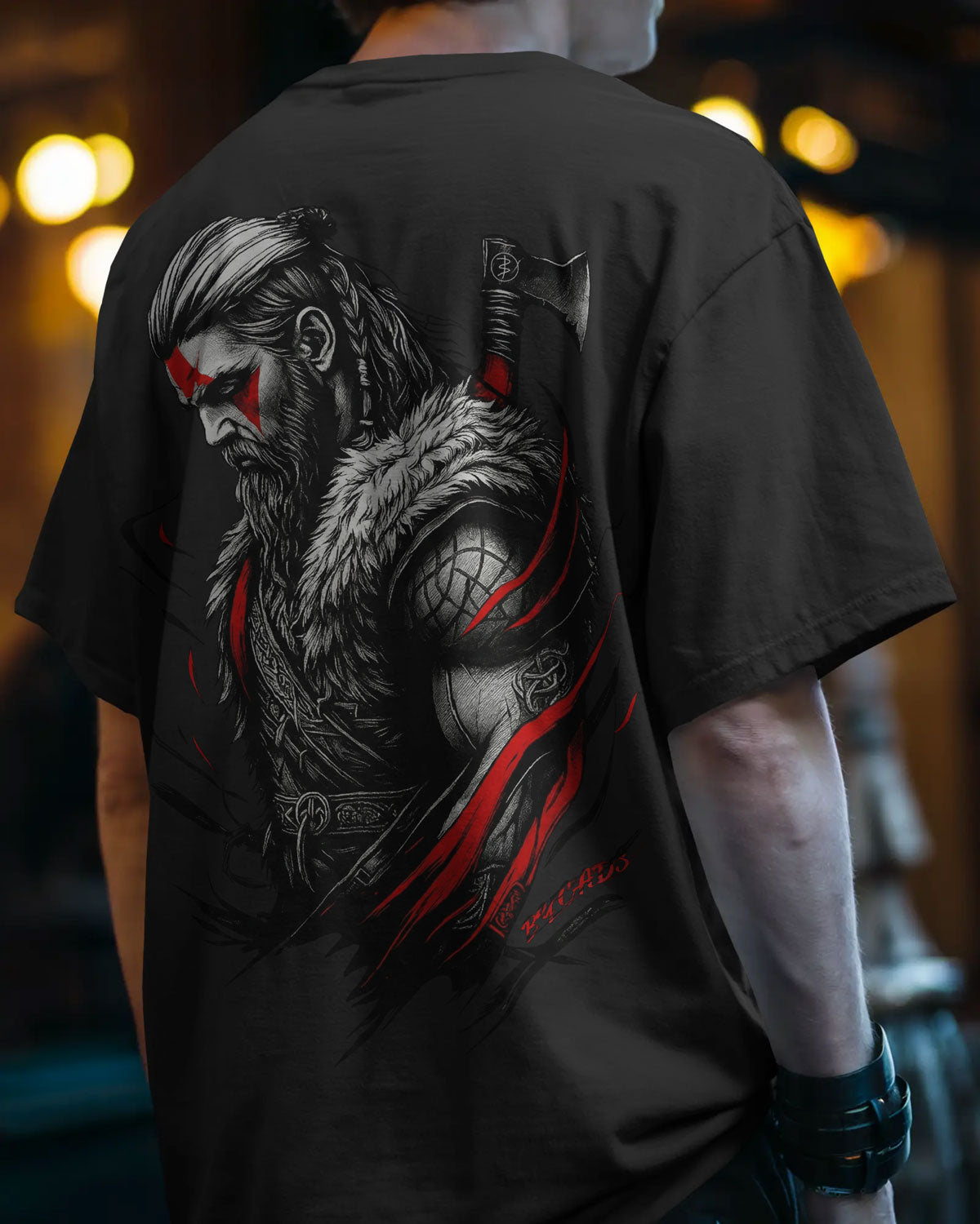 “The Viking’s Wrath” Oversized Warrior T-shirt By Bycads