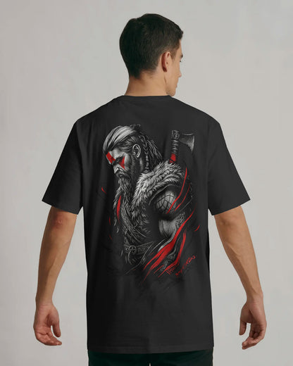 “The Viking’s Wrath” Oversized Warrior T-shirt By Bycads