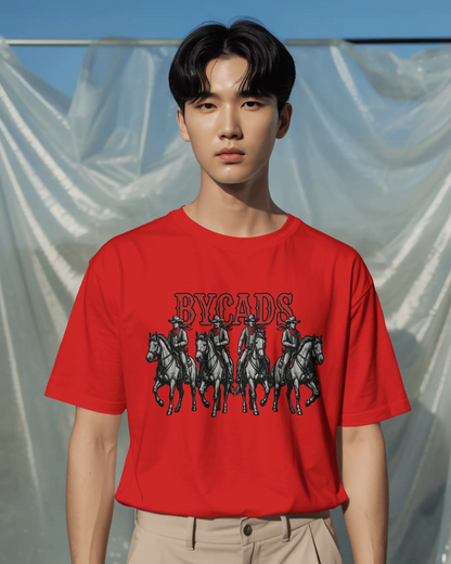 BYCADS "Outlaw Posse" Oversized Cowboy Graphic T-Shirt