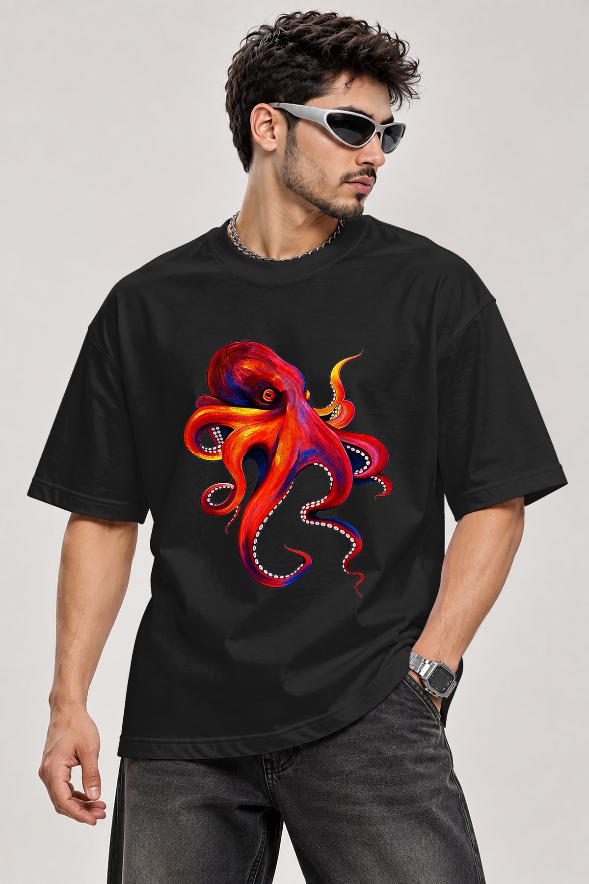 BYCADS AutoPas Oversized Black T-Shirt | 100% Cotton 240 GSM Unisex Graphic Streetwear Tee