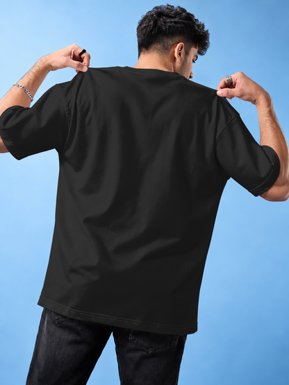 BYCADS AutoPas Oversized Black T-Shirt | 100% Cotton 240 GSM Unisex Graphic Streetwear Tee