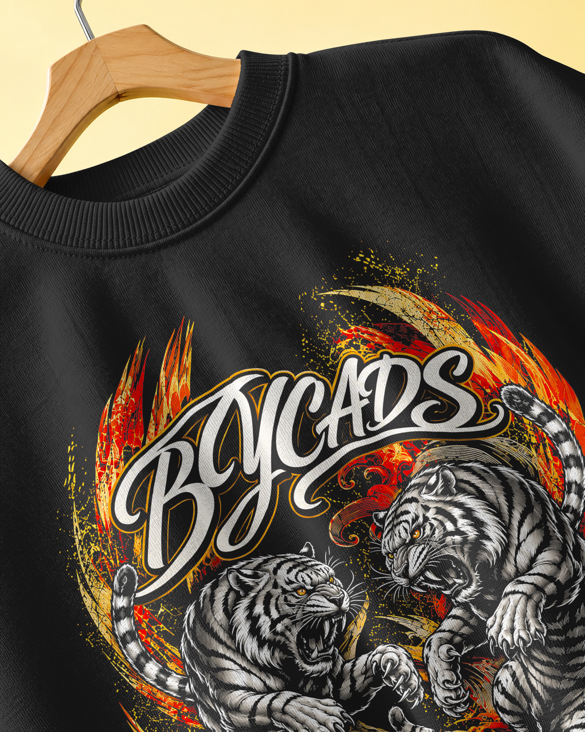 Black Oversized T-Shirt | 100% Cotton 240 GSM Graphic T-Shirt | BYCADS Streetwear